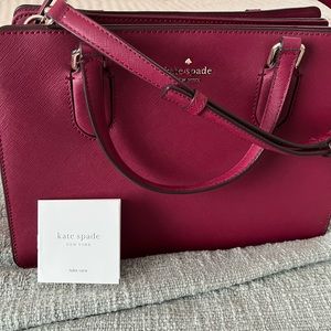 NEW Kate Spade medium satchel in burgundy